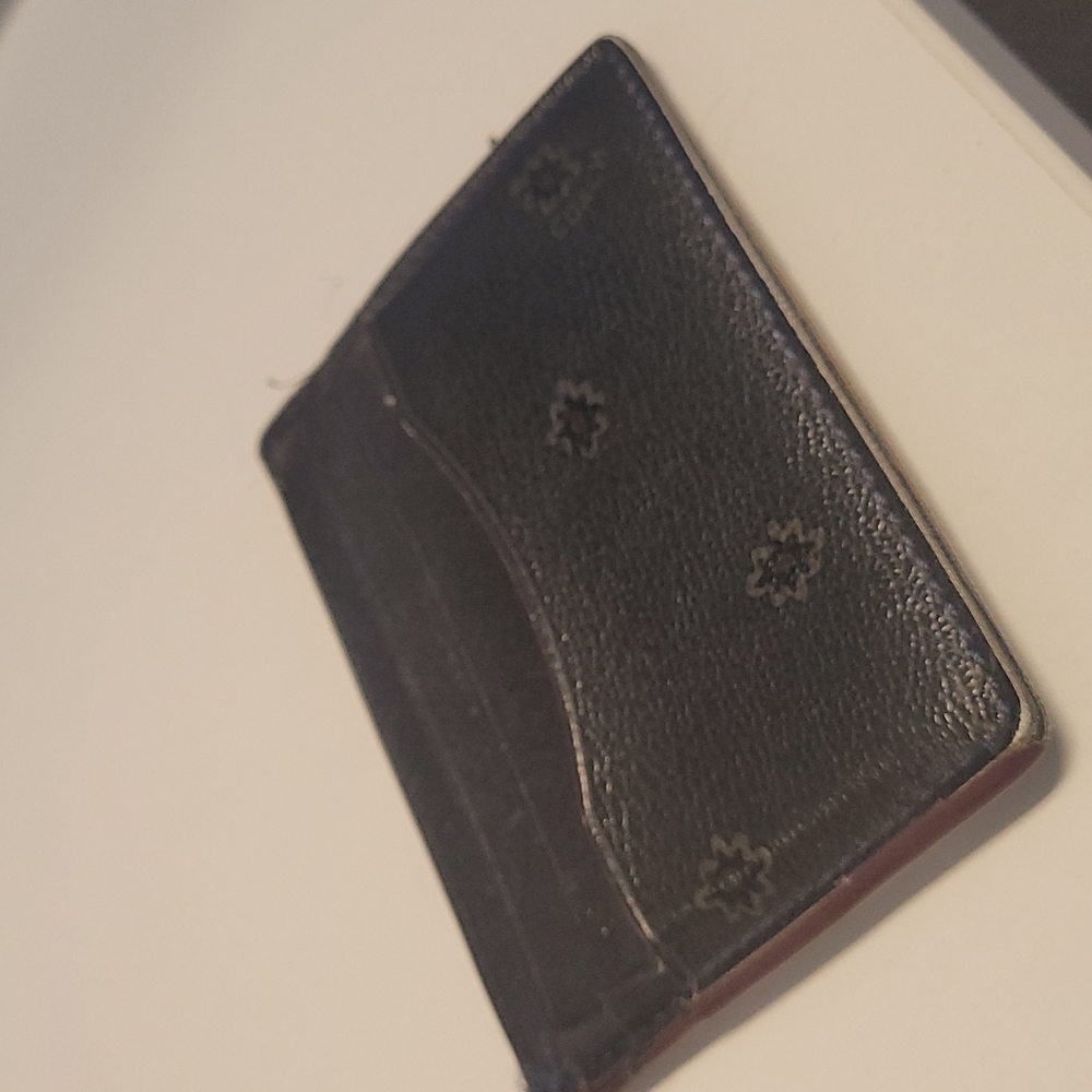Coach Men's leather slim wallet card holder used some damages